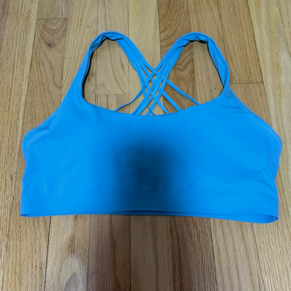 NWOT Lululemon D/DD FlexyFlex Strappy Bra Washed Blue L/XL SKU618